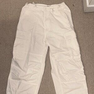 Brandy Melville, White Relaxed Cargo Pants